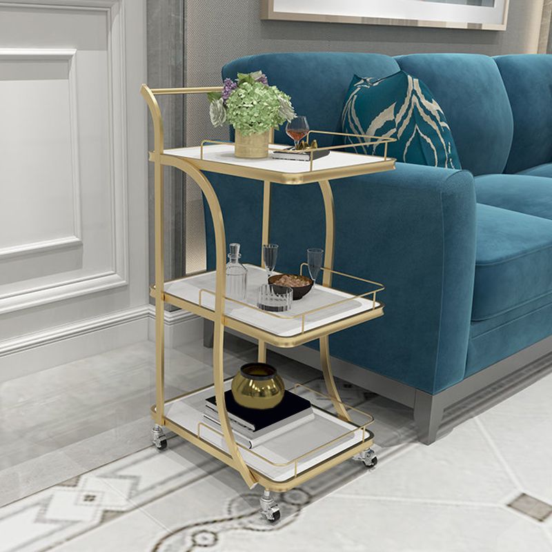 Contemporary Prep Table Rolling Rectangle Metal Prep Table for Kitchen