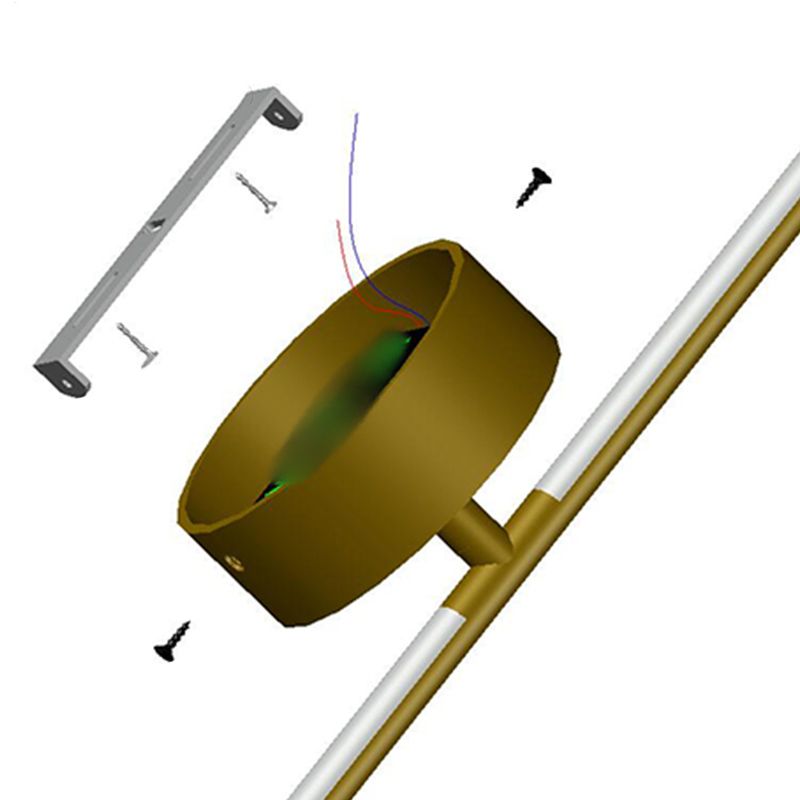 Linear Shape Metal Wall Light Fixture Modern Style 1 Light Wall Mounted Light Fixture