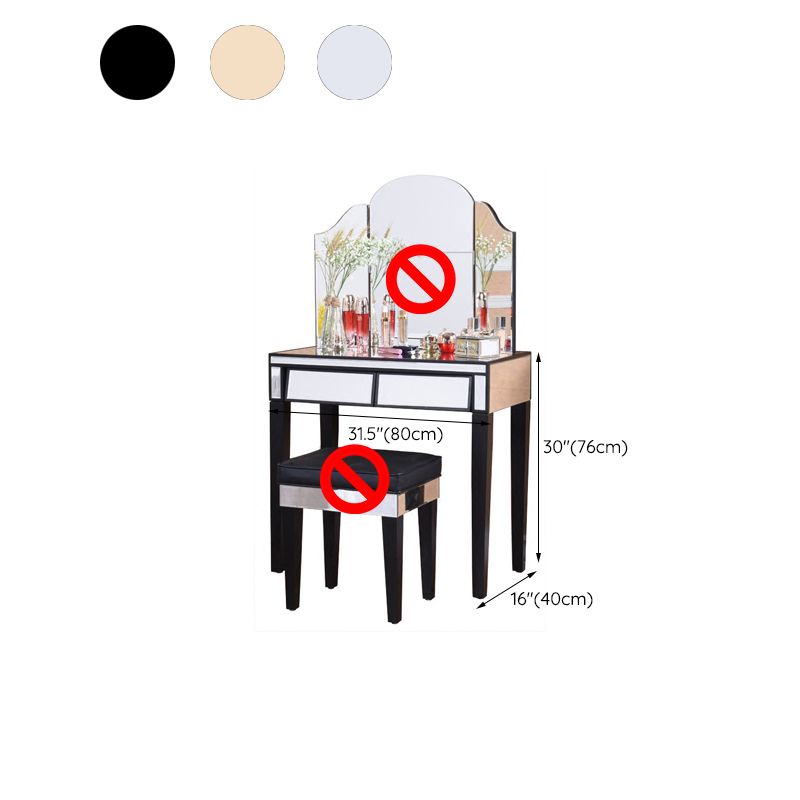 Contemporary Vanity Dressing Table Solid Wood Makeup Vanity Desk