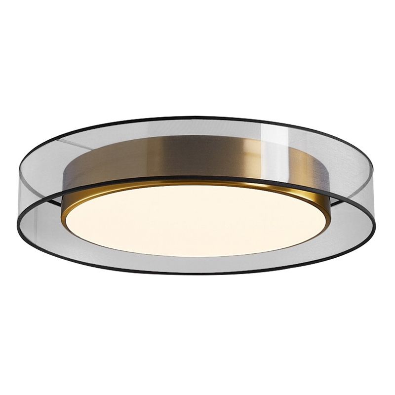 Luxe messing inbouw plafondlamp LED elegante plafondmontage lichtarmatuur voor woonkamer