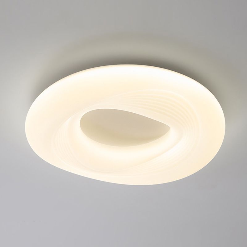Modern LED Flush Round in White Iron and Acrylic Ceiling Flush Lighting