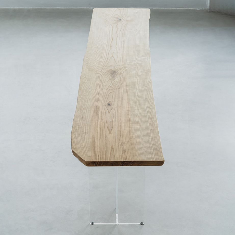 Rectangle Ash Solid Wood Bar Dining Table Double Pedestal Bar Table for Living Room