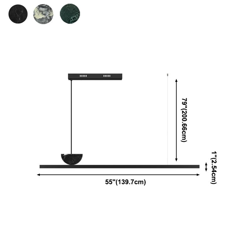 Nordic Modern Island Light Küche Esszimmer LED -Streifen Kronleuchter Leuchte