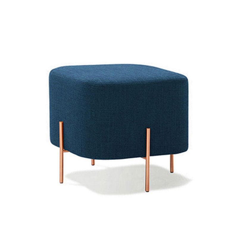 Solid Color Fabric Standard Stool Modern Simple Square Upholstered Footstool