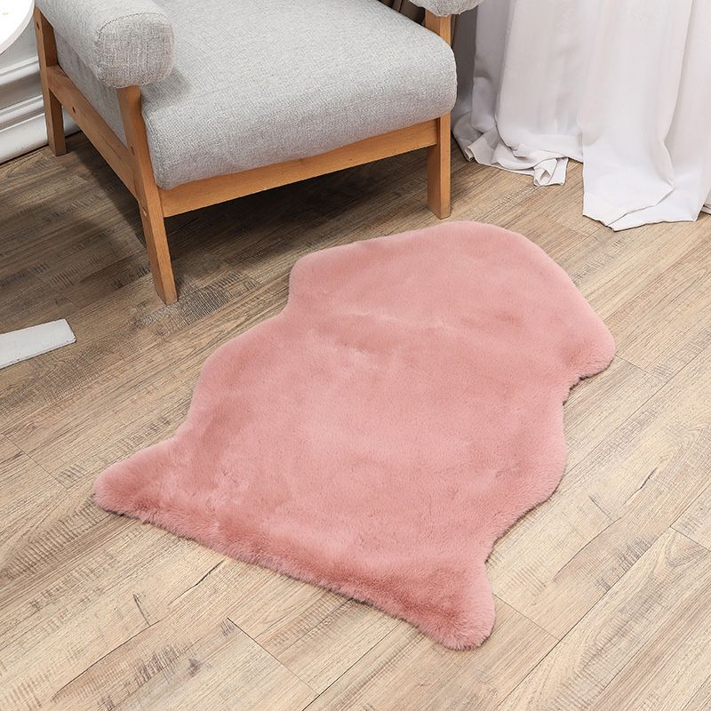 Novelty Irregular Shape Rug Solid Color Polyester Area Rug Carpet for Living Room