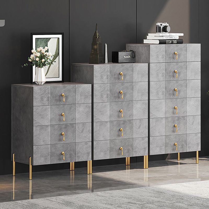 Contemporary Glam Double Dresser Wood Storage Chest Dresser for Home Office