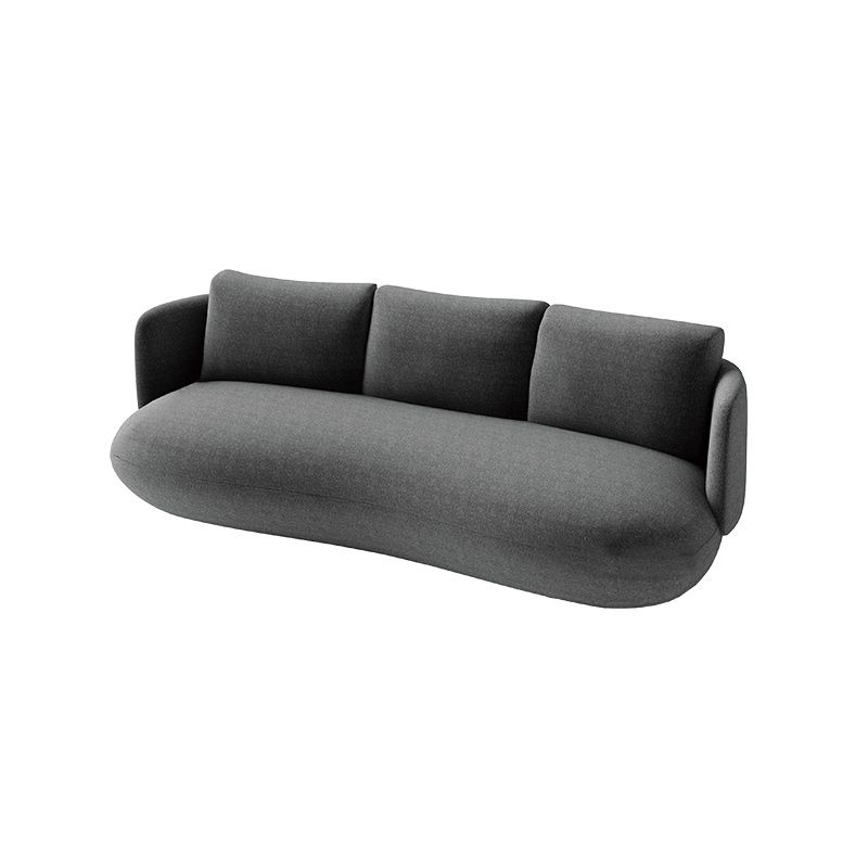 Contemporary 29.5" H Solid Color Linen Tuxedo Arm Sofa for Living Room