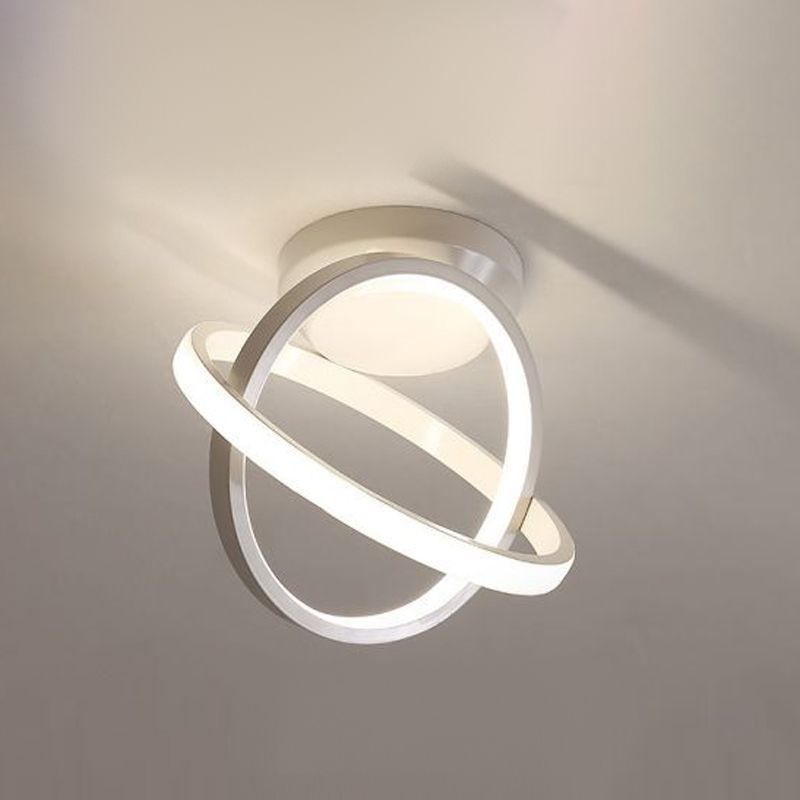 Lampada da soffitto da incasso in stile moderno con paralume rotondo a 2 luci