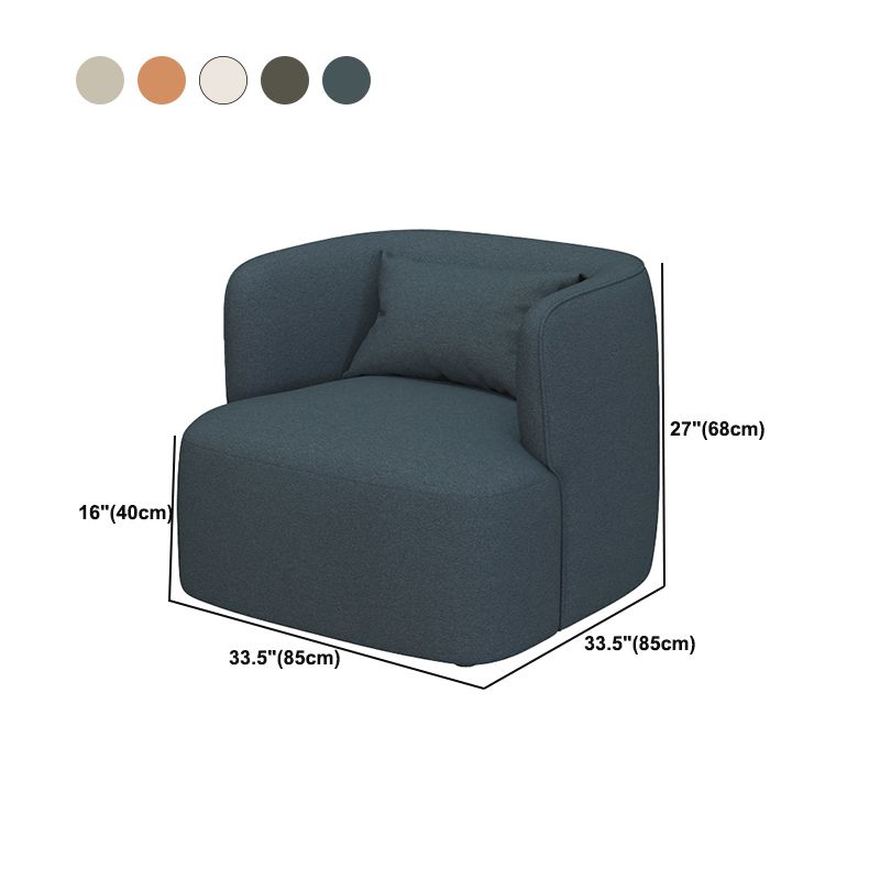 Nordic Arms Included with Pillow Fixed Back Living Room Accent Armchair