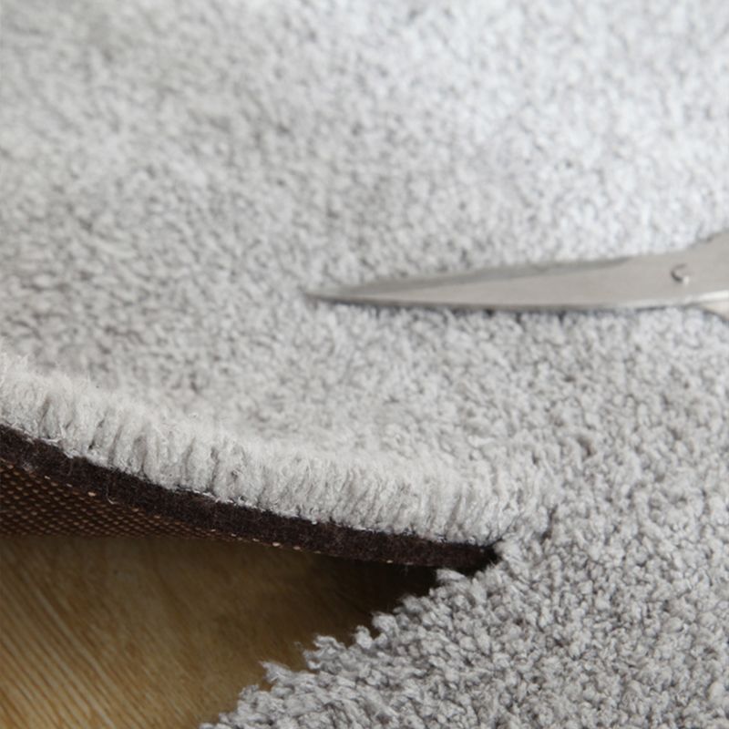 Simple Bedroom Rug Multi Color Solid Color Rug Cotton Blend Anti-Slip Backing Stain-Resistant Pet Friendly Indoor Rug