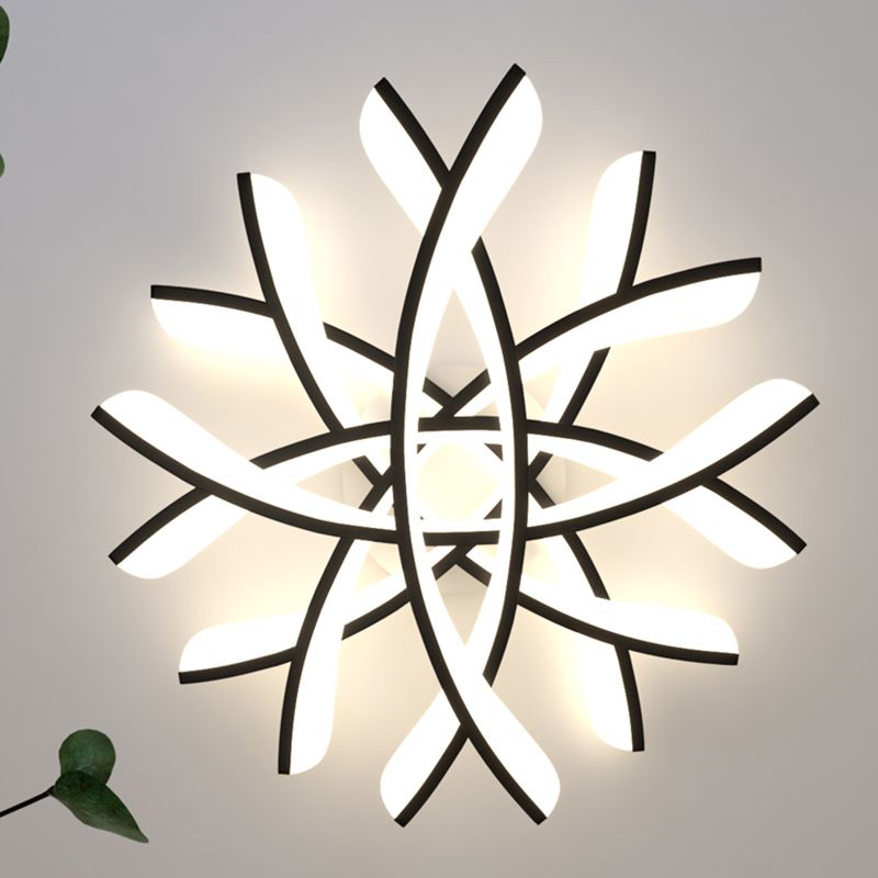 Lámpara de techo de metal con sombra, lámpara LED de estilo minimalista, lámpara semi empotrada