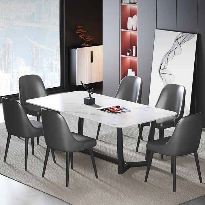 Modern 1/2/5/7 Pieces Rectangle Dining Set Sintered Stone Dining Table Set