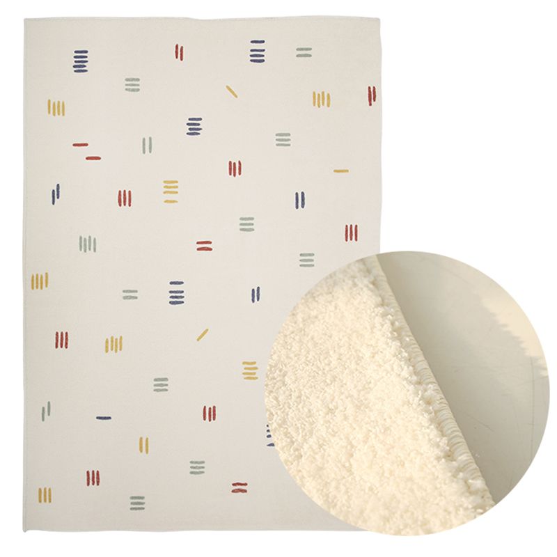 Polyster Rug Non-Slip Backing Adults Indoor Rug Rectangle Contemporary Carpet Stripe Print