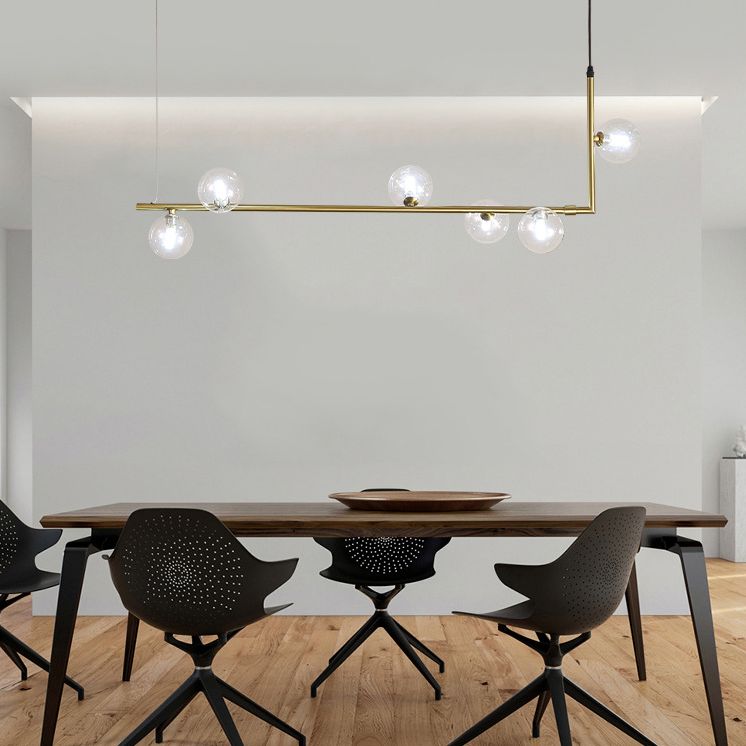Globe Dinning Room Island Pendant Light Glass Minimalist Island Lighting Island Lighting