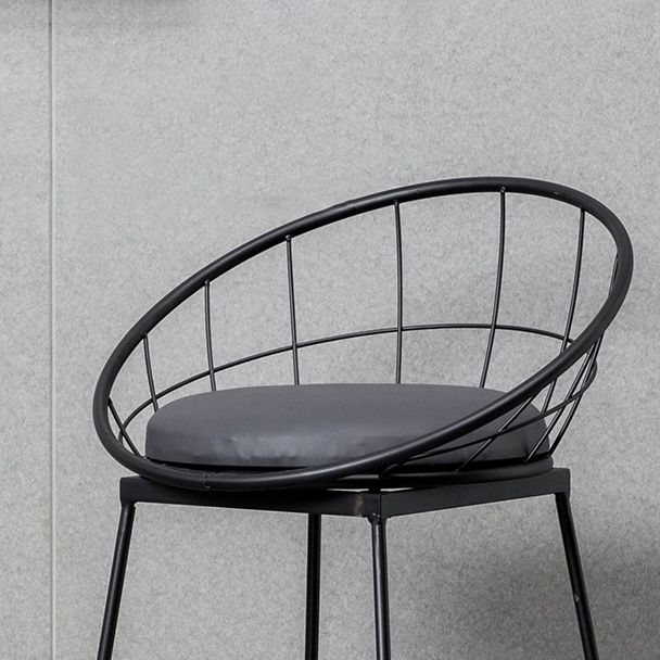 Industrial Style Barstool Indoor Sled Back Pedestal Bar Stool for Coffee Shop