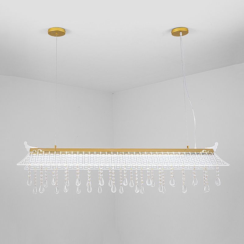 Modern Single Golden Kitchen Island Lighting LED Ceiling Light with Crystal