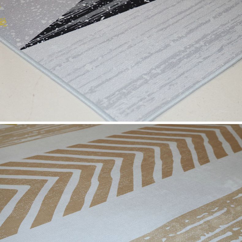 Orange Tone Modern Indoor Rug Polyester Tiger Print Carpet Easy Care Rug for Home Decoration