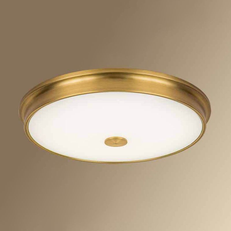 Rustikale einfache Metall-Flush-Halterung Deckenlampe runde Form LED Flush Mount Beleuchtung für Schlafzimmer