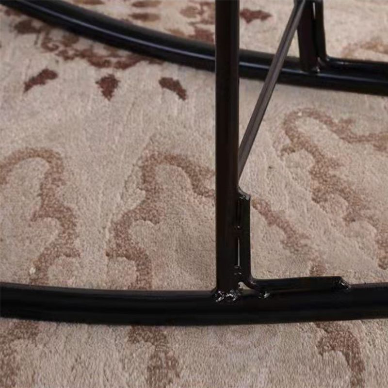 Modern Rattan Rocking Chair Plain Rocker Chair with Removable Cushions