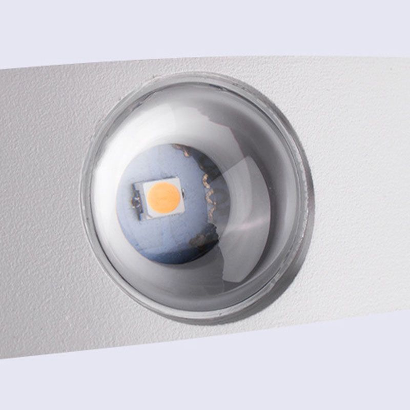 Weiße geometrische LED -wasserdichte Wandlampe in modernen kreativen Lack Aluminium Wandlampe