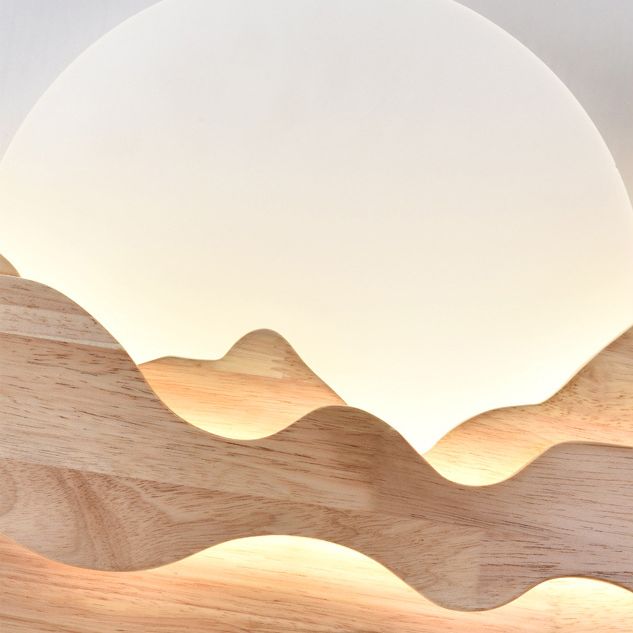 Minimalismo de madera de 1 luces Dispara de luz Lámpara de té Lámpara de pared de la sala de té.