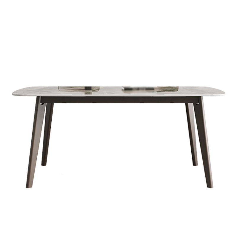 Medieval Modern Sintered Stone Dining Table Rectangle Table with 4 Legs