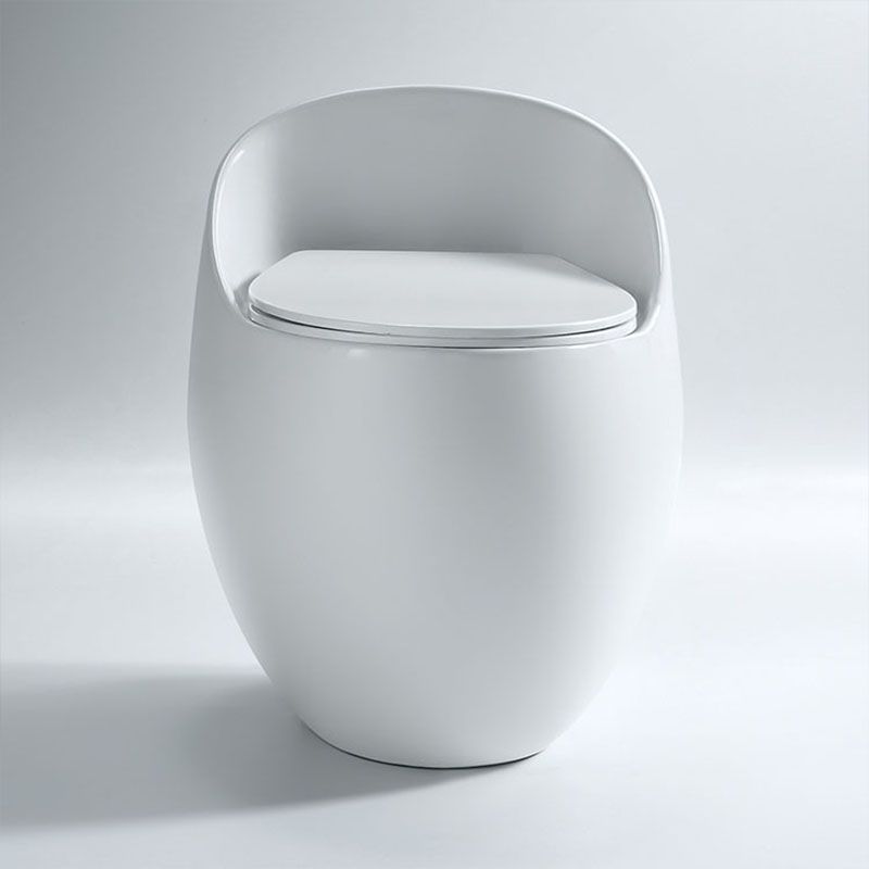 Siphon Jet Round Toilet Mini Indoor Flush Toilet for Washroom