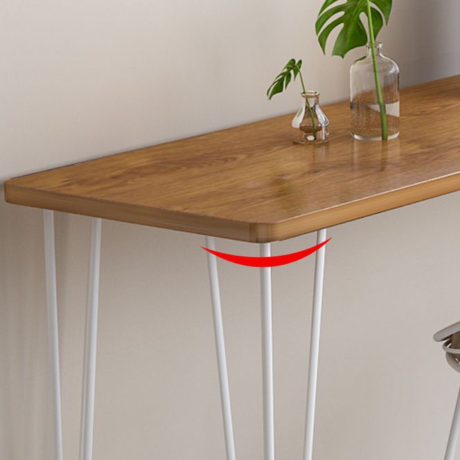 Tripod Base Bar Table Modern Style Wood Top Bar Table for Kitchen