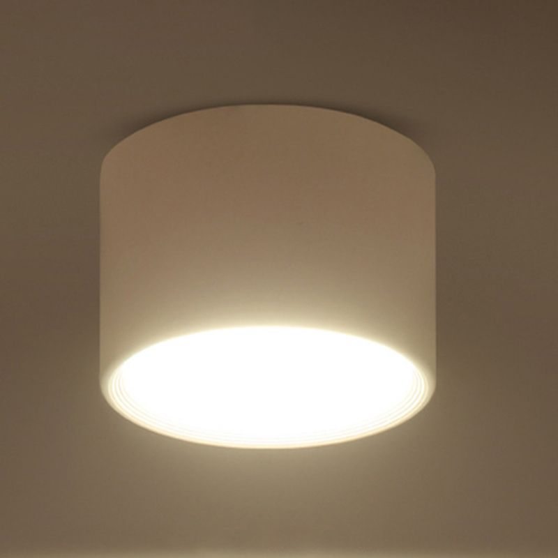 Acrylic Cylindrical LED Ceiling Light in Modern Concise Style Aluminium Flush Mount for Cloakroom