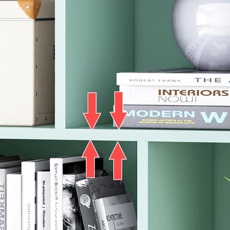 Standard Engineered Wood Bookcase Contemporary Closed Back Bookshelf