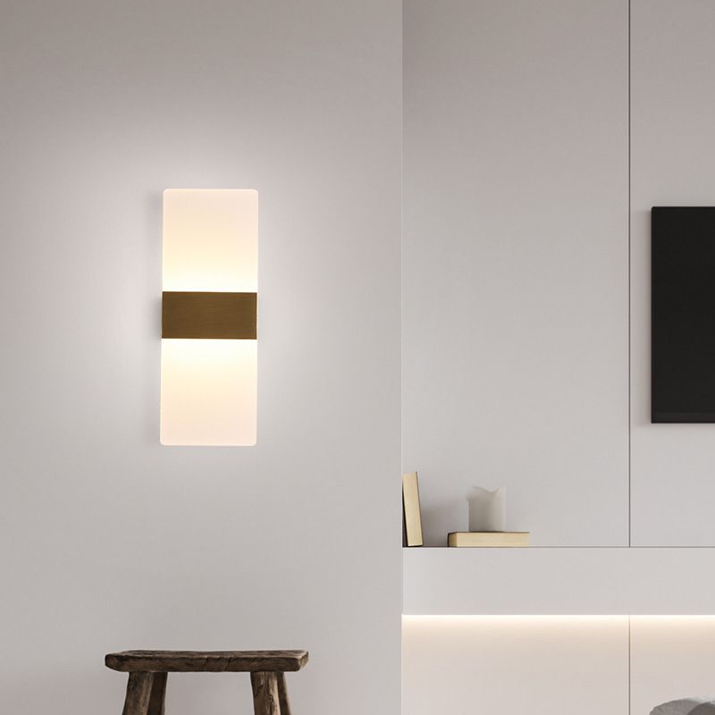 2-Light Wall Sconce Light Modern Metal Wall Sconce Lighting in Gold