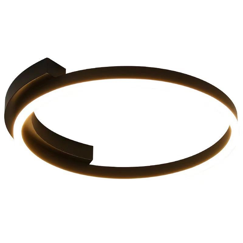 LED Minimaliste moderne Ceiling Light Aluminium circulaire Flush Mount avec Acrylique Shade