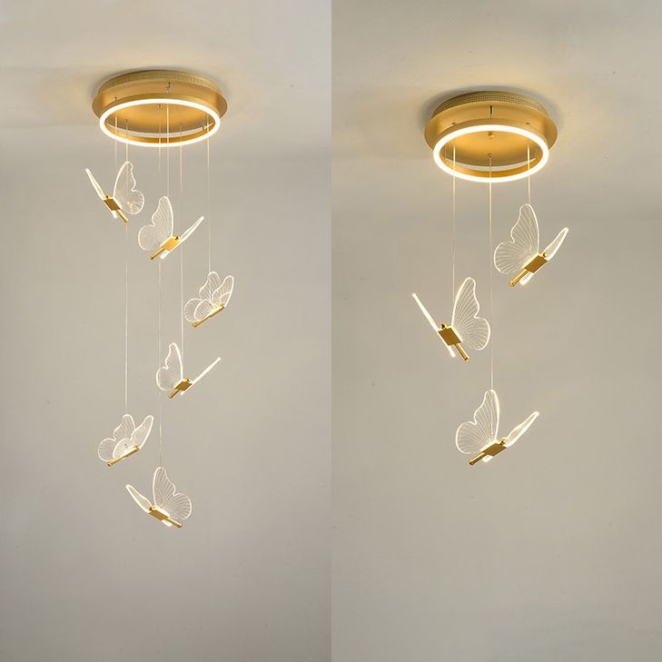 LED Butterfly Anhänger Kronleuchter nordischer Schmetterlingsleuchte für Dachbodenstreppe