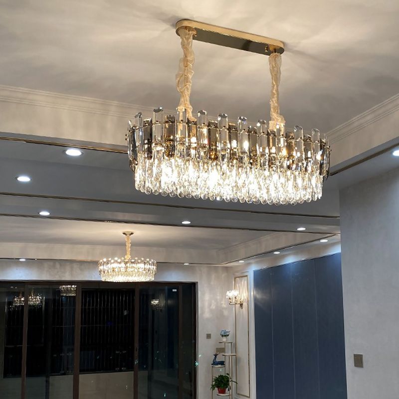 Contemporary Pendant Lights for Kitchen Island Linear Island Lighting in Gold