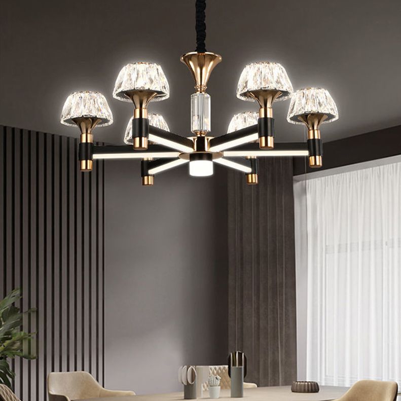 Postmodern Simplicity Radial Chandelier Lights Crystal Pendant Ceiling Lights for Living Room