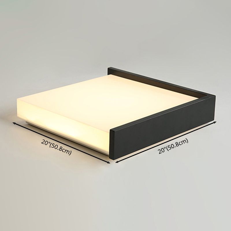 Neue moderne quadratische LED-Unterputzleuchte mit 1 Licht und Acryl für die Deckenmontage im Wohnzimmer