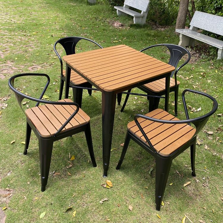 Wood-Like Dining Table Farmhouse Style Water Resistant Dining Table