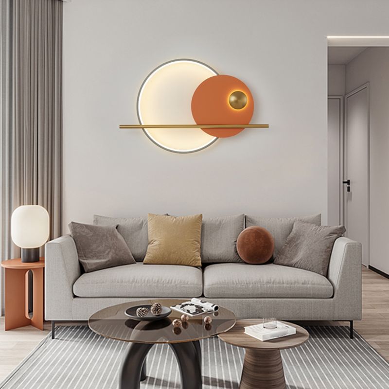 Macaron LED Wall Mount Light 1-Light Wall Light with Silica Gel Shade for Bedroom