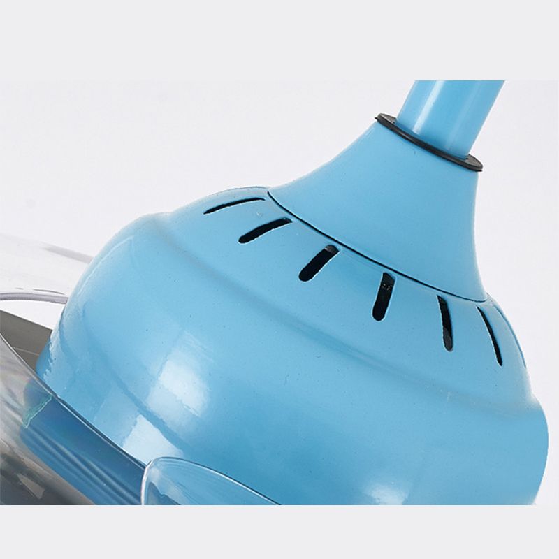 Drum Shade Hanging Lüfter Lampe Cartoon Acryl-Kindergarten-LED Semi Flush-Mount Light