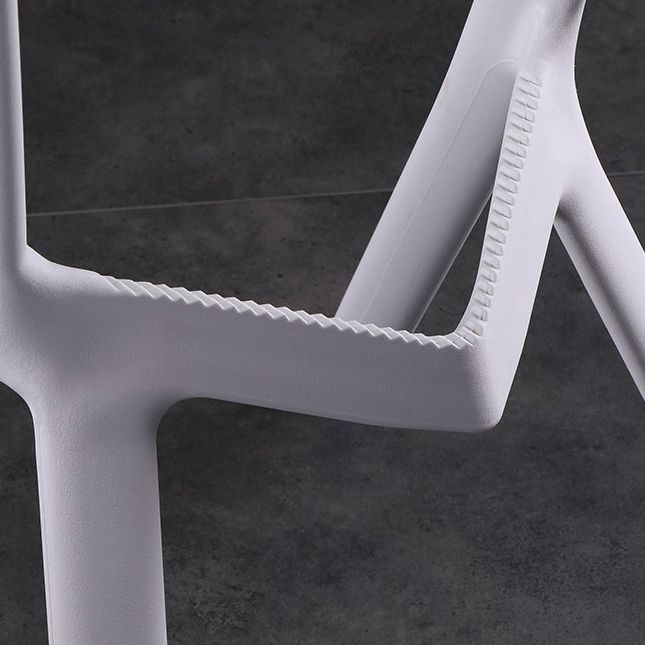 Industrial Armless Counter Stool Plastic Cafe Bar Stool with 4 Legs