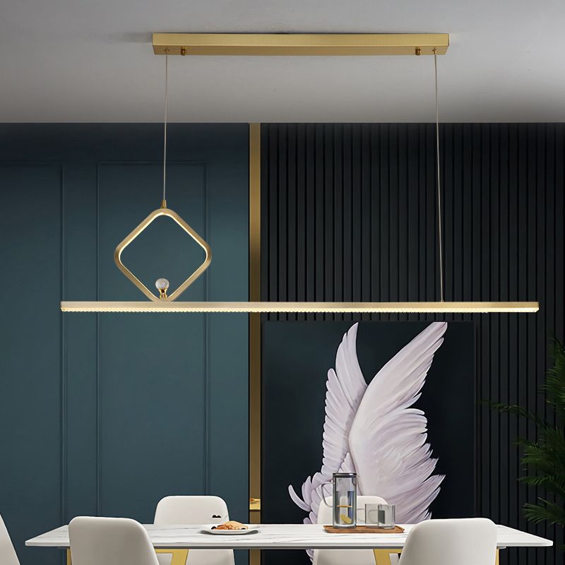 Metal Island Pendant Lights Modern Island Pendant Lighting in Gold