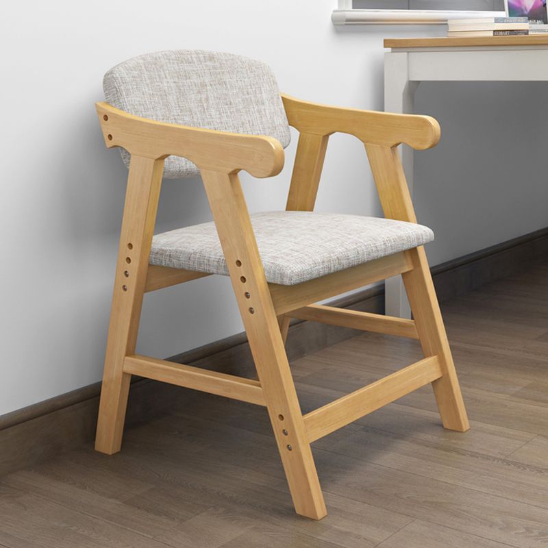 Fauteuil de salle à manger à dossier ouvert, fauteuil de salle à manger simple rembourré avec pieds en bois
