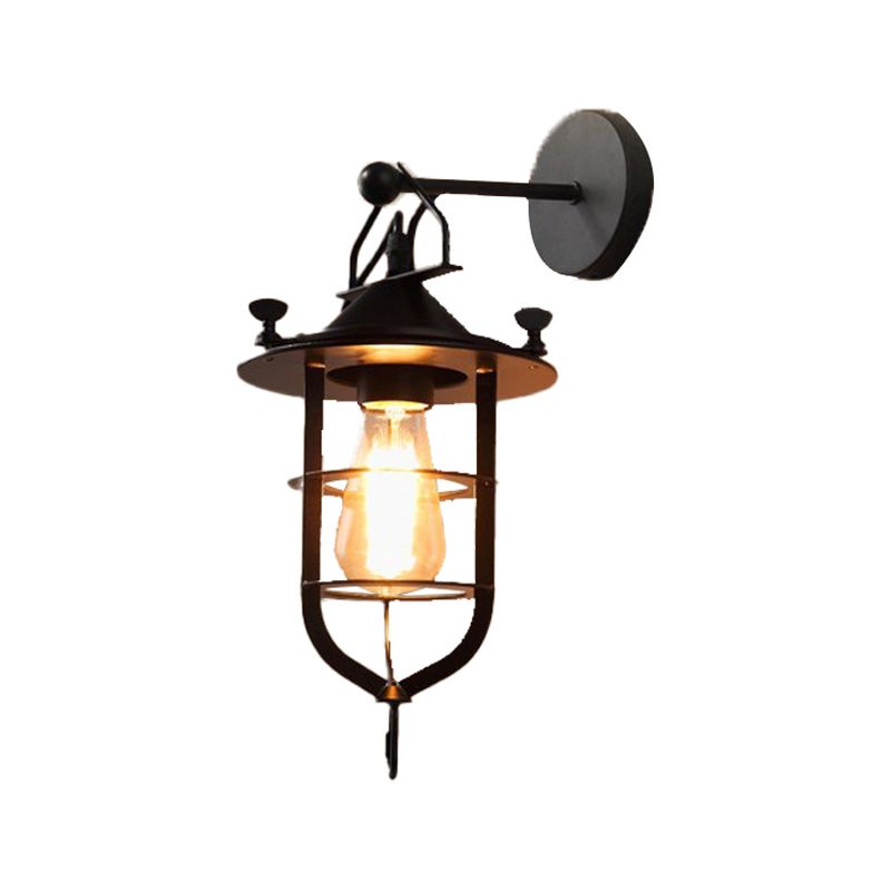 Industrial Wall Light Fixture Metal 1 Light Wall Mounted Lighting for Living Room