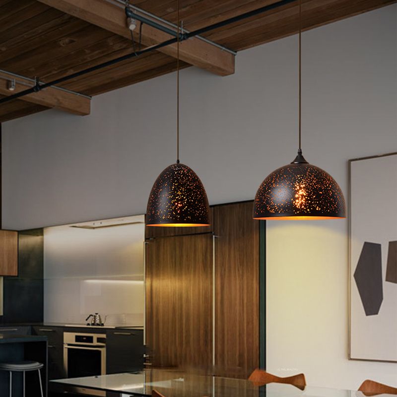 Lumière suspendue industrielle 1 pendentif lumineux avec une teinte en métal pour le salon