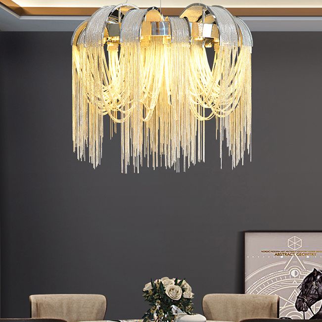 Luminaires de plafond en aluminium à glace pour lustre postmoderne pour le salon