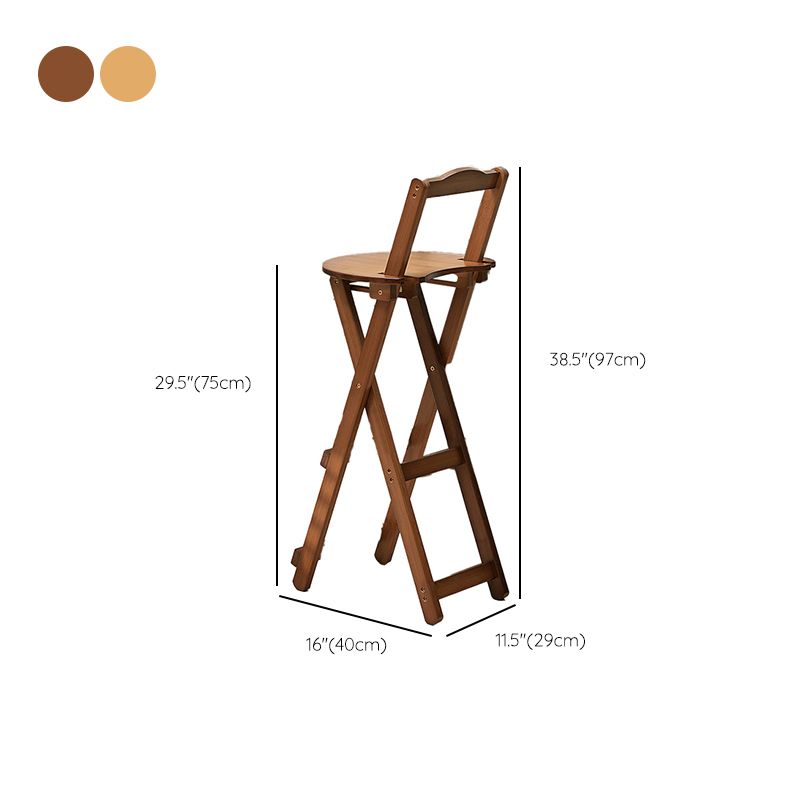 Folding Counter and Bar Stool Modern Style Wood Stool for Living Room