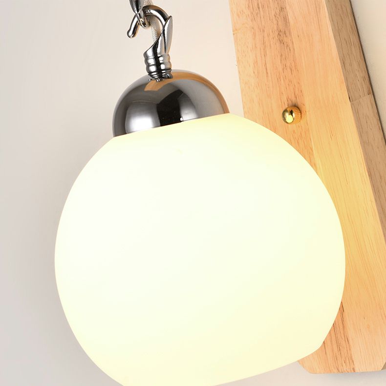 Luces apliques geométricas de estilo moderno madera 1 iluminación ligera montada en la pared