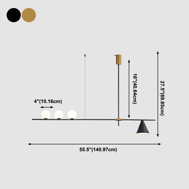 Luces colgantes de cocina modernas luces colgantes de isla esférica vidrio blanco