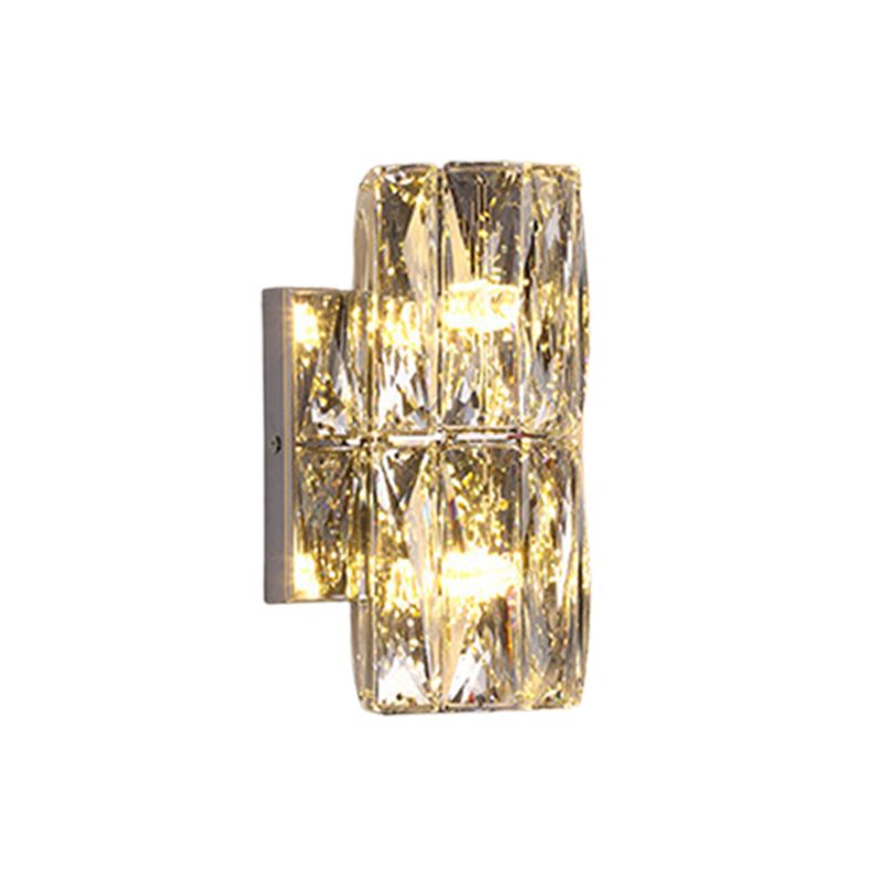 Modern Style Linear Shape Wall Sconce Crystal Sconces for Living Room