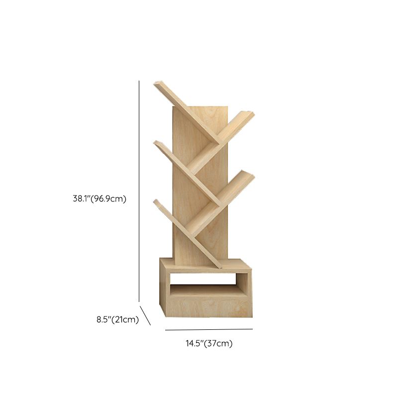 Scandinavian Bookshelf Standard Engineered Wood Closed Back Bookcase